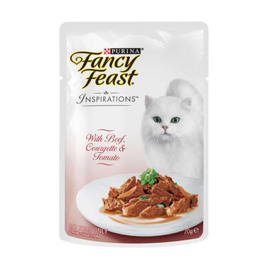 Fancy Feast Inspirations Beef Courgette Tomato Wet Cat Food